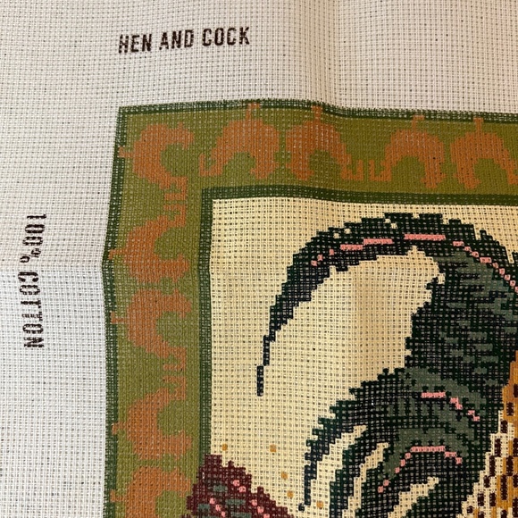 Ehrman Tapestry Needlepoint Kit Hen Rooster Ann Blockley England No Instruction - Picture 5 of 10